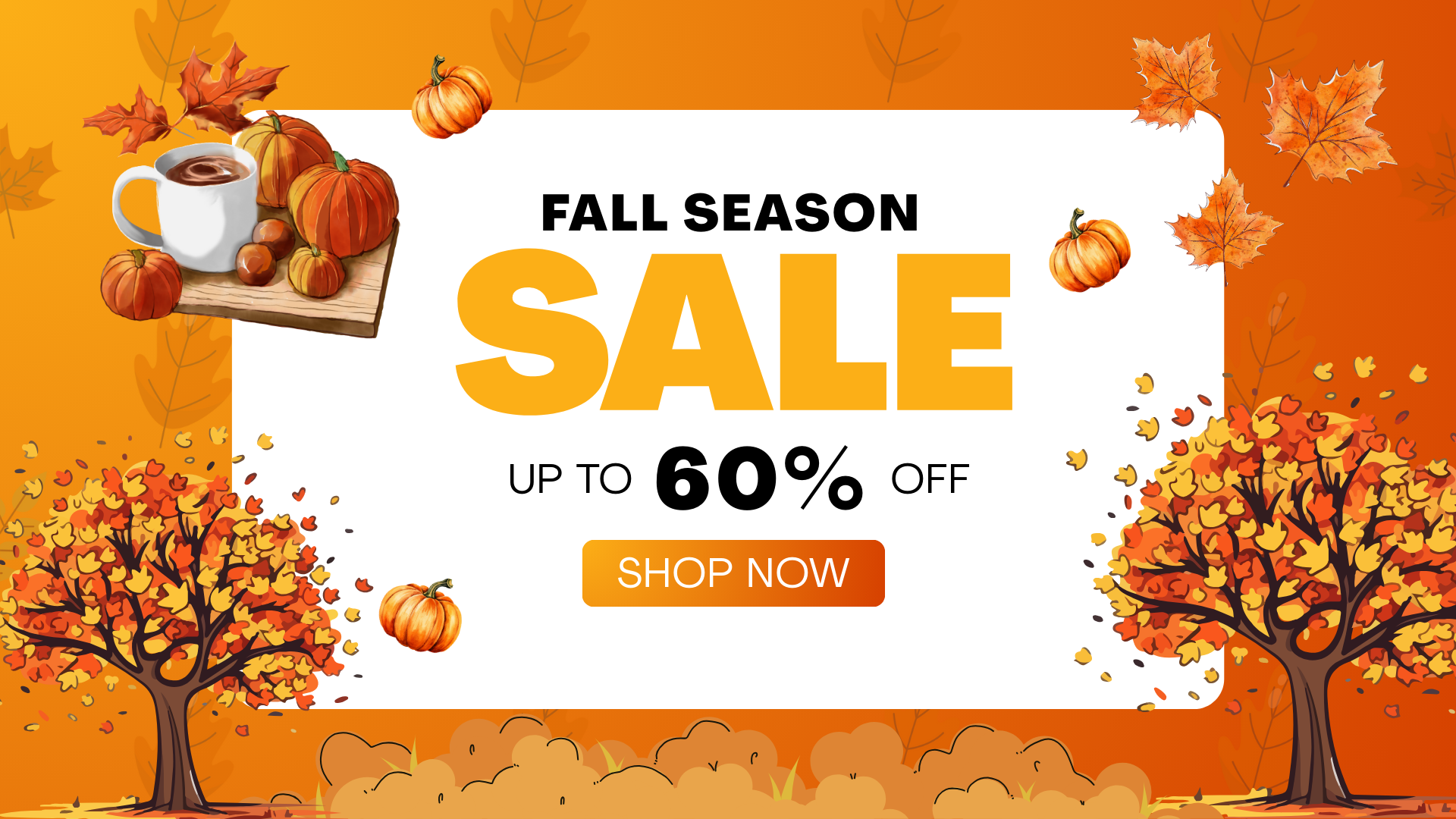 Fall Season Sale Banner
